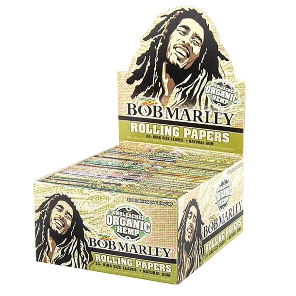 Bob marley king size organic hemp papir